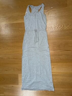 Calvin Klein Light Gray Racerback Maxi Dress